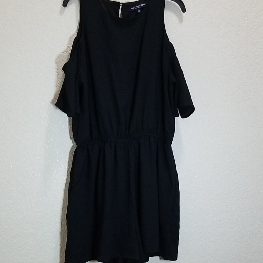 Womens open shoulder dressy romper